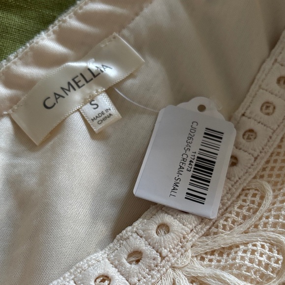 Chic Cream Floral Mini Dress - Picture 3 of 3